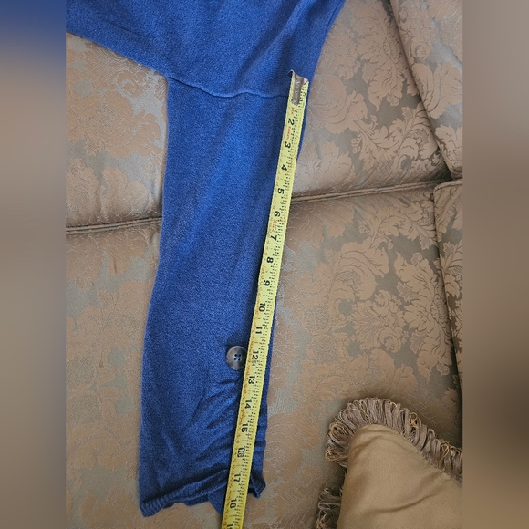 NWOT Massimo Dutti Long Knit Blue Cardigan - Picture 14 of 16